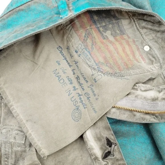 NEW Men's ROBIN'S JEAN Straight Leg Foiled Jeans